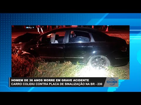 Homem de 36 anos morre em grave acidente na BR-230 -  23 02 2023