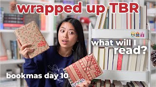 choosing my next read from my wrapped TBR... | bookmas day 10📚❄️