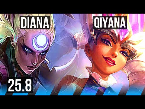 DIANA vs QIYANA (MID) | KR Diamond | 25.8