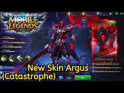 New Skin Elite Argus (Catastrophe) | Gameplay | Mobile Legends