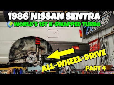 🔰86' NISSAN SENTRA K-SWAPPED AWD TURBO REAR COMPLETED🔰PFI SPEED FREEDOM CIVIC GET AWD KIT