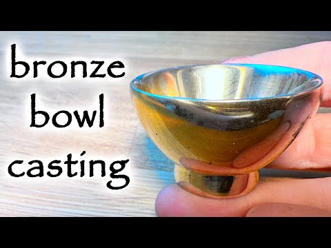 Simple DIY bronze bowl sand casting at home.