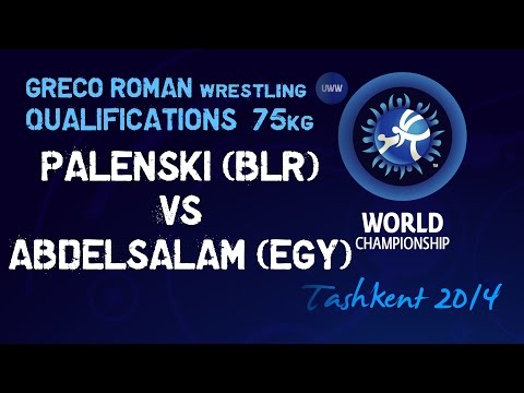 Qualifications - Greco Roman Wrestling 75kg - PALENSKI (BLR) vs ABDELSALAM (EGY) - Tashkent 2014
