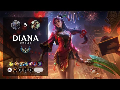 Diana Jungle vs Nidalee - KR Challenger Patch 12.7