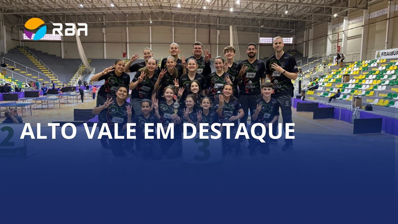 Alto Vale conquista pódios no Estadual de Tênis de Mesa em Fraiburgo