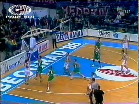 Euroleague 1998 - Crvena Zvezda - Panatinaikos [ Poeni - Igor Rakocevic ]