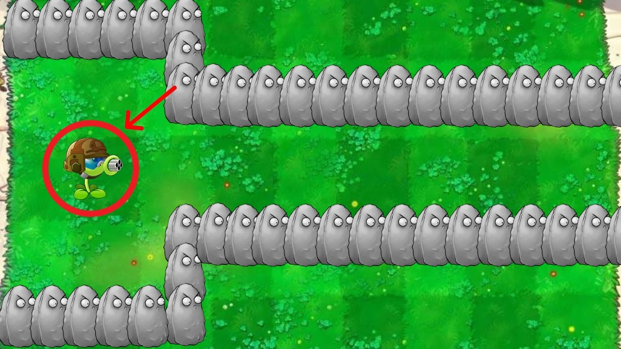 Gatling Pea vs Tall-Nut vs ALL Zombies! 😱 Epic PvZ Hack Battle