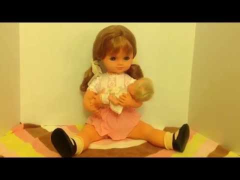 Vintage Sebino Musical Doll Rocking Baby
