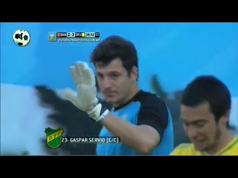 Gol Gaspar Servio (En contra) - Banfield 2 Vs Defensa y Justicia 3 - Primera División 2014