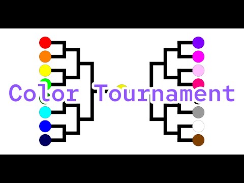 16 colors marble race tournament in Algodoo - Kitty's Marble Racing