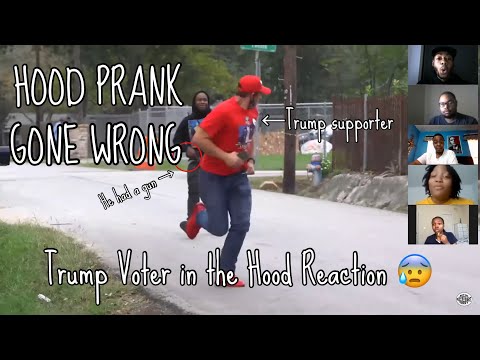Hood Pranks Gone Wrong! Trump voter in the HOOD (Official Tracktion) | REACTION
