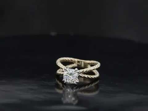 A.M. Twisted Crossover Engagement Ring