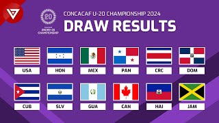 🔵 Draw Results CONCACAF U20 Championship 2024 Group Stage