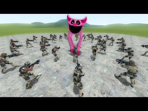 POPPY PLAYTIME MONSTERS FAMILY vs 100x Navy SEALs ARMY - Garry's Mod!