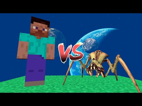 Space Battle! Steve vs antlion army in Minecraft?