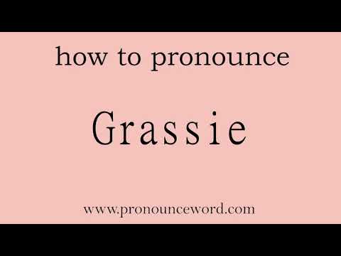 Grassie. How to pronounce the english word Grassie .Start with G. Learn from me.