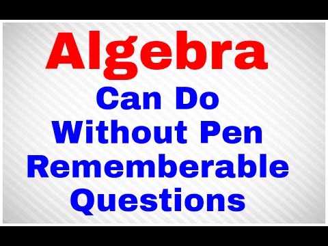 Short tricks of Algebra part - 2 || Best concepts of Algebra Video