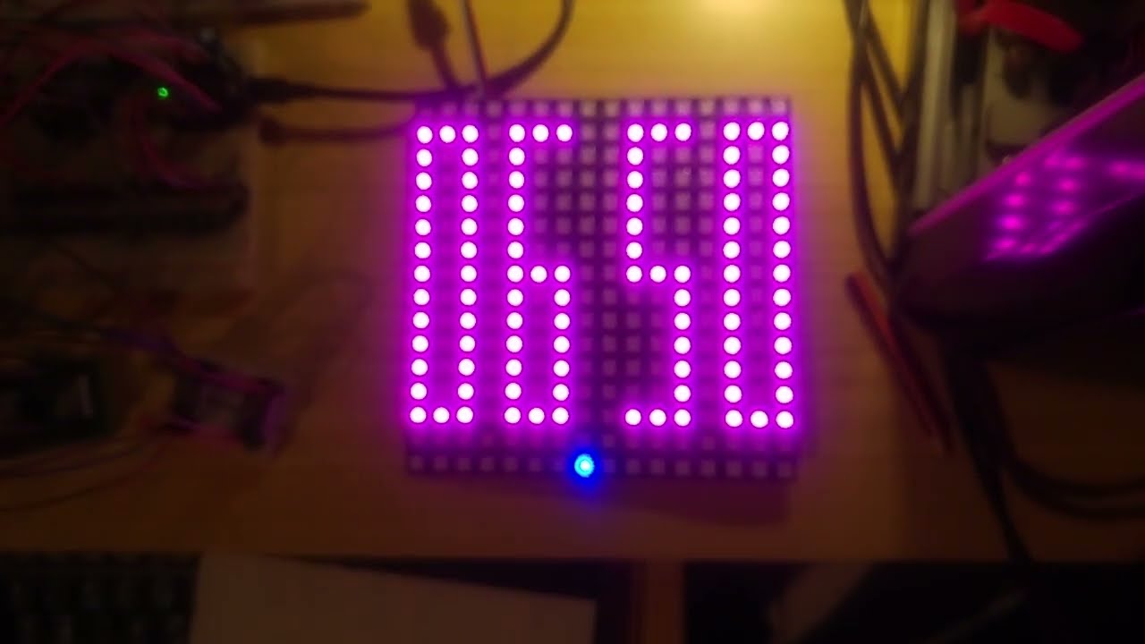 Chronomètre - Matrice LED NeoPixel 16x16 WS2812B - Variation Chromatique - v1.3 - Arduino ATmega328P
