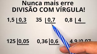 Divisão de Números com Vírgula: Passo a Passo Fácil e Rápido!
