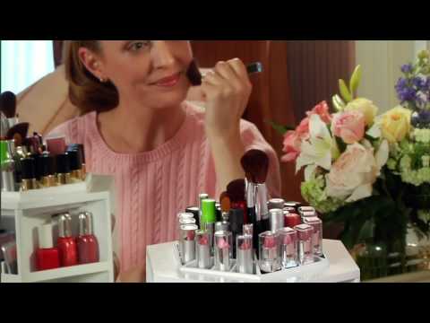 Tabletop Spinning Cosmetic Organizer by Lori Greiner on QVC