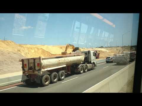 On the Mandurah line - Transperth B series train