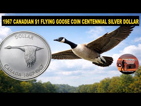 1967 Canada $1 Flying Goose Coin Centennial Silver Dollar by Alex Colville