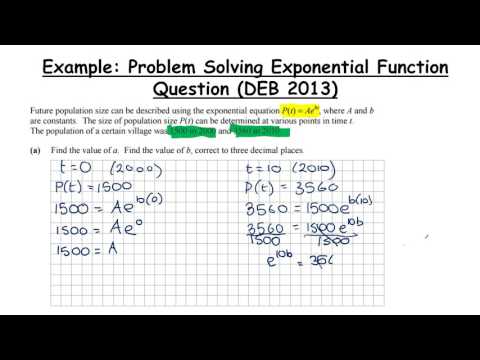 LCHL - Functions Revision  - Exponential Functions