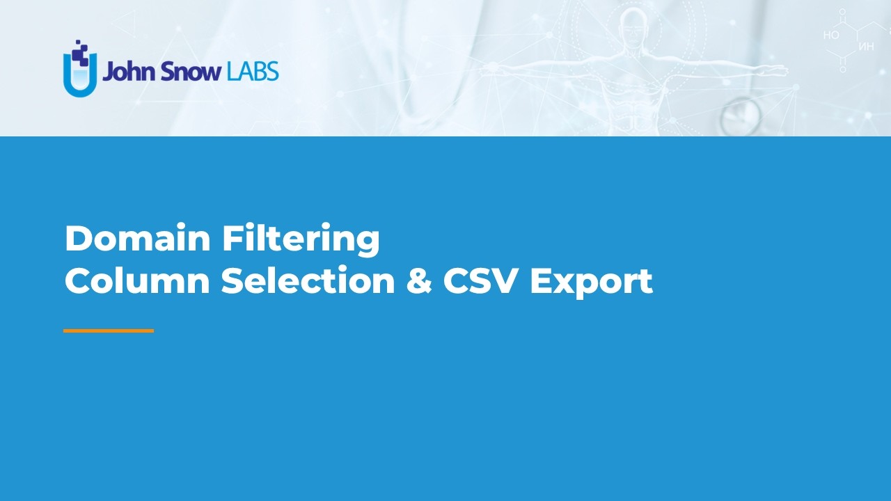 Domain Filtering, Column Selection & CSV Export