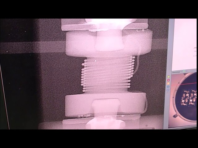 This is a brief functional demonstration of the Xylon Cheetah X-ray.  The video shows the machine x-ray components on a pcb.  In the video, you can see wire bonds and solder voids