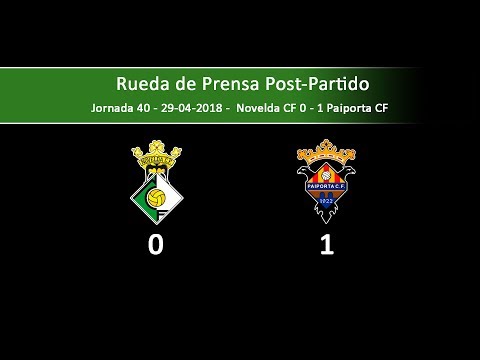 Rueda de Prensa Novelda CF 0 - 1 Paiporta CF