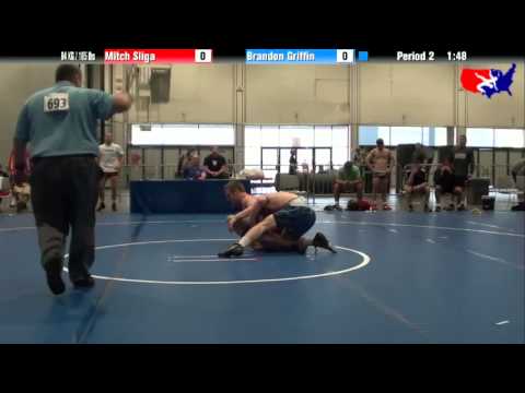 Mitch Sliga vs. Brandon Griffin at 2013 Junior Nationals - FILA - FS