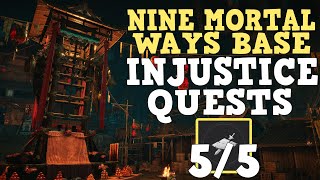 Nine Mortal Ways Base All INJUSTICE QUESTS Guide | Where Winds Meet