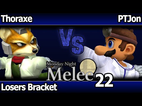 MNM 22 Melee - Thoraxe (Fox) vs PTJon (Dr Mario) - Losers Bracket