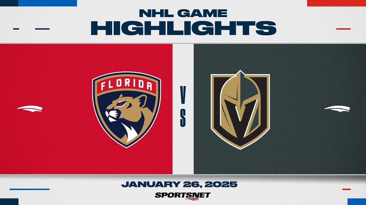 NHL Highlights | Panthers vs. Golden Knights - January 26, 2025