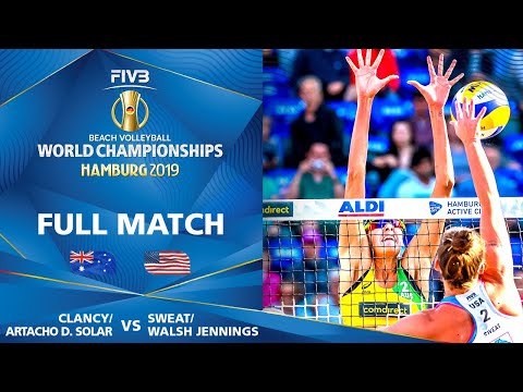 Clancy/Artacho Del Solar vs. Sweat/Walsh Jennings - Full | Beach Volleyball World Champs Hamburg '19