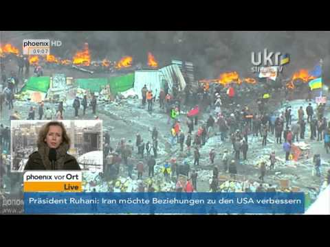 Protest in der Ukraine - Schalte mit Britta Hilpert am 23.01.2014