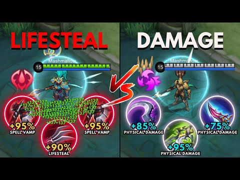 Alpha Full Lifesteal Build vs Alpha Full Damage Build
