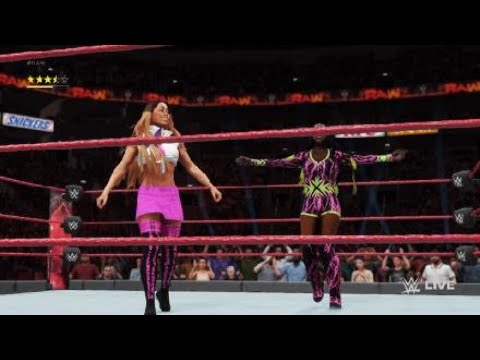 WWE 2K18 Nikki Handicap match Cameron Namio