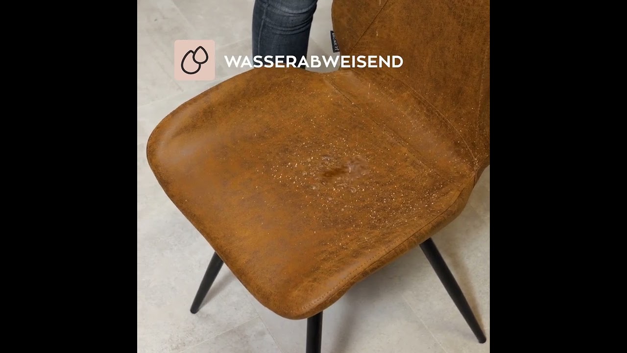 Esszimmerstuhl Leder Barrel olivgrün