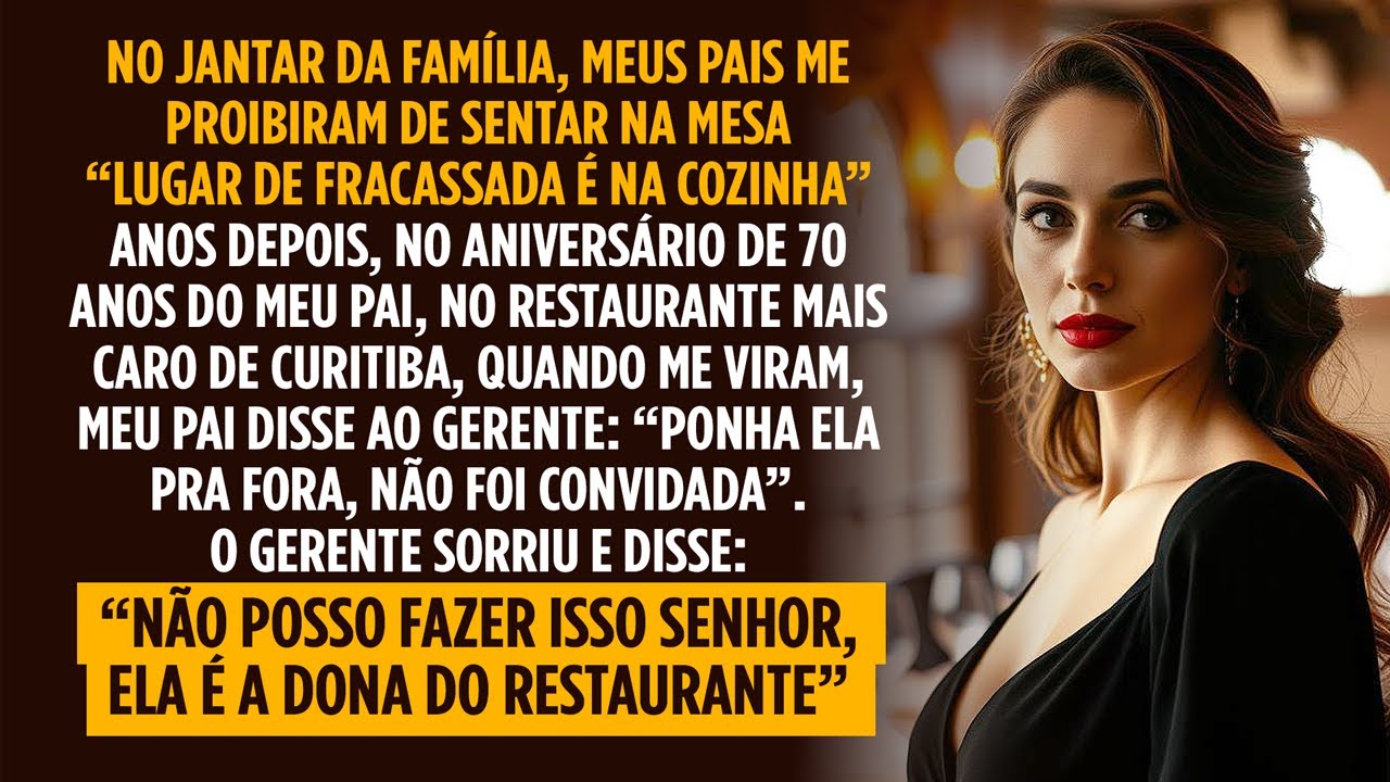 Proibiram-me de sentar à mesa por 30 anos. No aniversário do meu pai, o gerente revelou meu SEGREDO