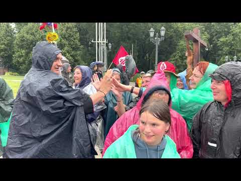 Piesza pielgrzymka na Jasną Górę - wejście grupy czerwonej - 31.07.2022