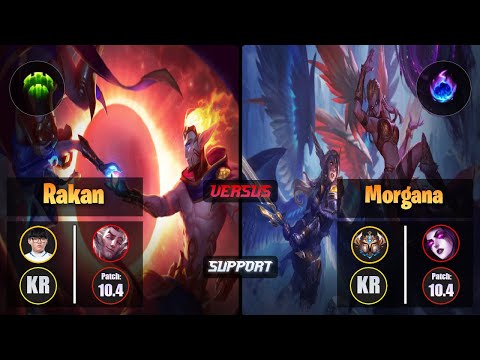 Hoit RAKAN (Support) [Guardian] VS MORGANA - Challenger KR Patch 10.4