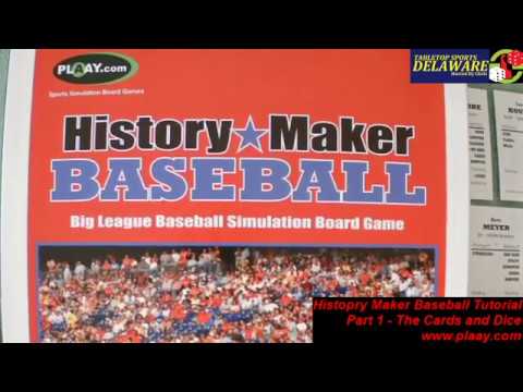 History Maker Baseball Tutorial 1: Cards and Dice