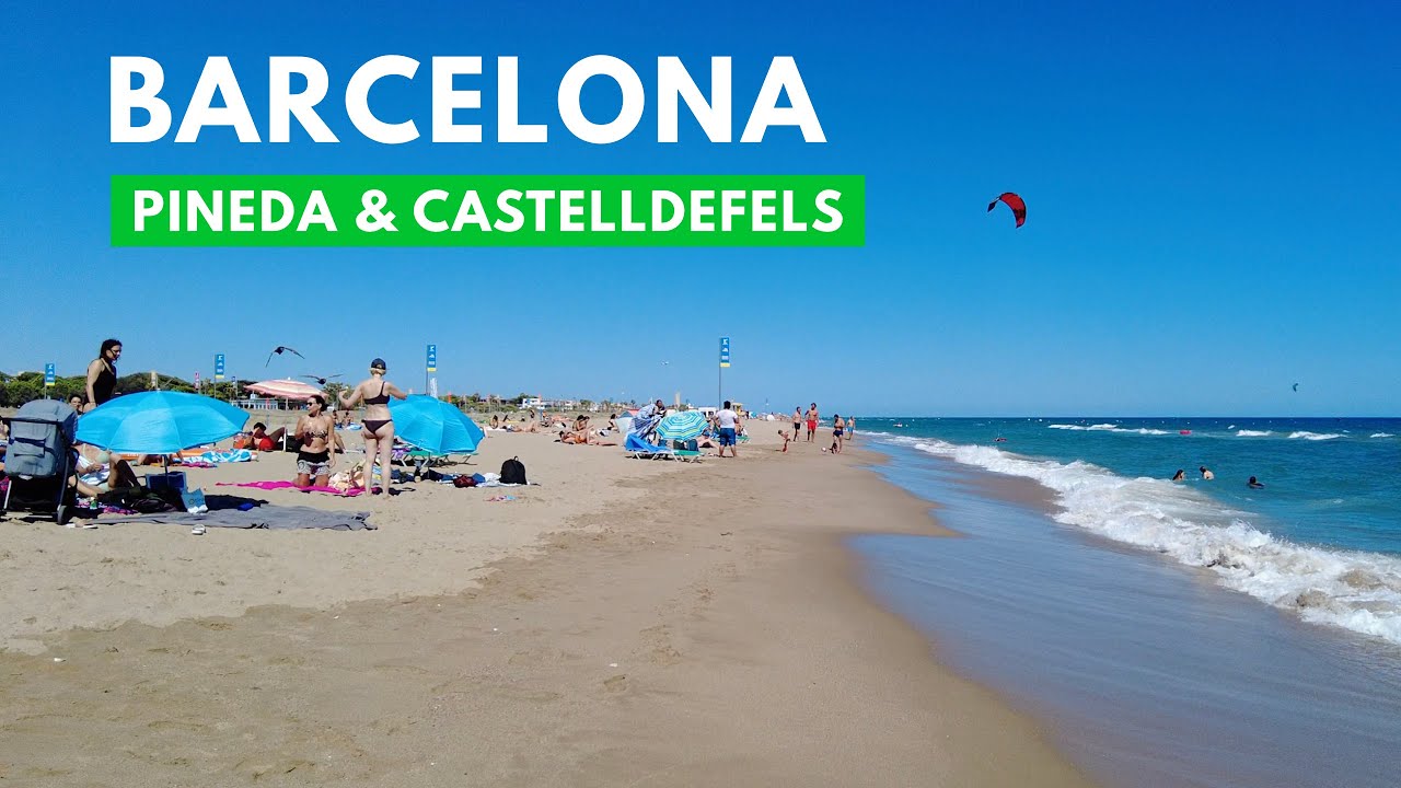 Barcelona Beach Walk 2023 - Pineda & Castelldefels beach / SPAIN