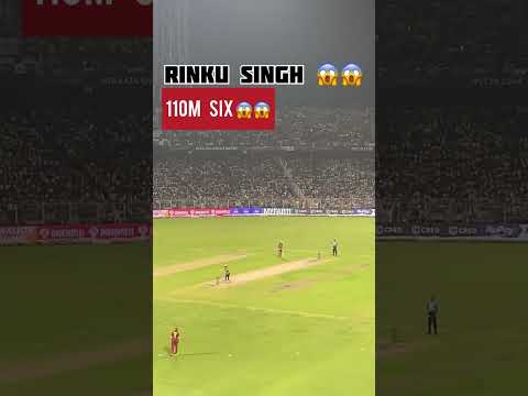 Rinku Singh 110M Six 😱😱 #rinkusingh #iplsix #kkr #ipl #ipl2023