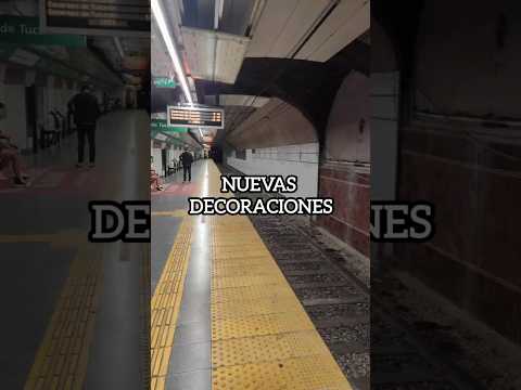 NUEVAS decoraciones EN estación PALERMO de LA LÍNEA D. #buenosaires #subte #transportepúblico