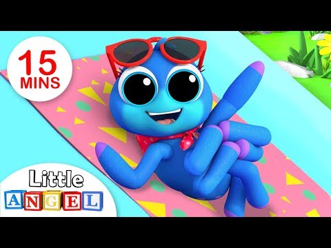 L'araignée Gipsy, Dinosaures, Tête Épaules Genoux | Comptines par Little Angel - Français