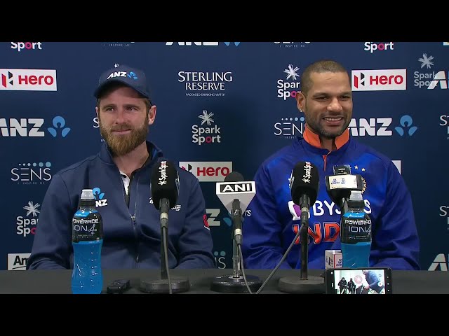 Kane Williamson and Shikhar Dhawan Combined Media Conference Hagley Oval | ODI 3 | BLACKCAPS v India Kane Williamson and Shikhar Dhawan Combined Media Conference Hagley Oval | ODI 3 | BLACKCAPS v India