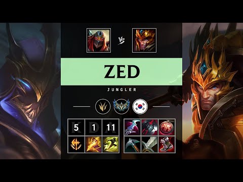 Zed Jungle vs Jarvan IV - KR Challenger Patch 25.20