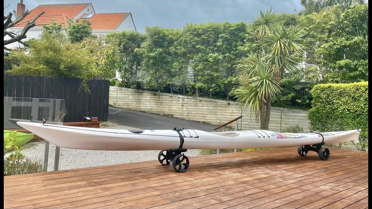 First paddle with the Mirage 730, one of the longest sea kayaks.